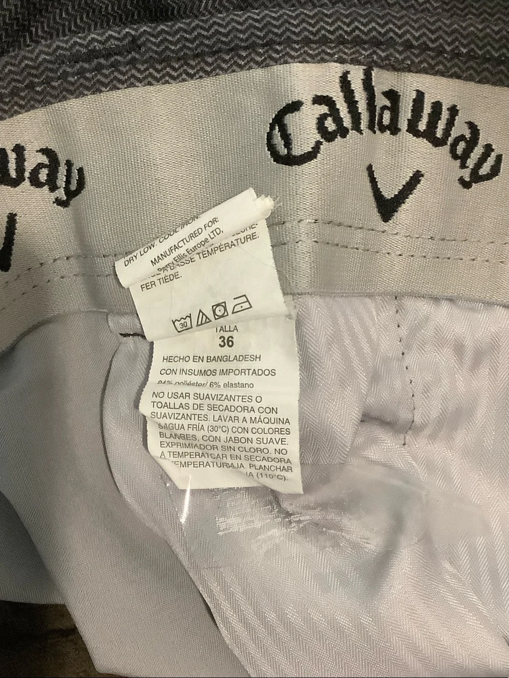 Callaway Men's Heathered Charcoal Golf Shorts
